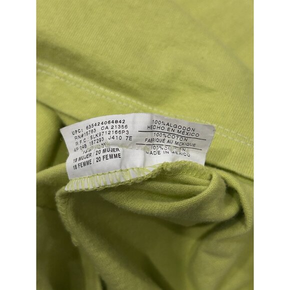 Just My Size Womens Plus Size Bright Yellow Green Sleeveless Top Sz 18W - Picture 6 of 10